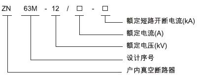 ZN63M-12真空斷路器型號說明